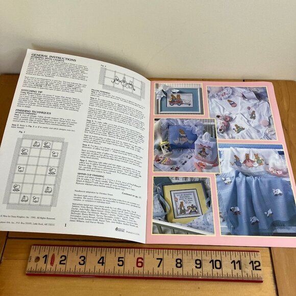 Honey Bunnies Cross Stitch Pattern Book Leisure Arts 2878 Daisy Kingdom 1995 - Picture 2 of 3